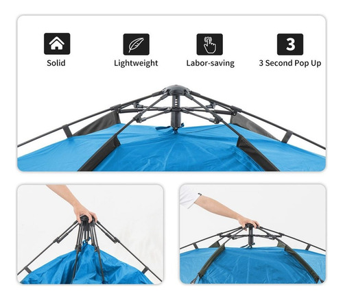 Carpa Automática Naturehike 3 Personas Nh21zp008 - Imagen 6