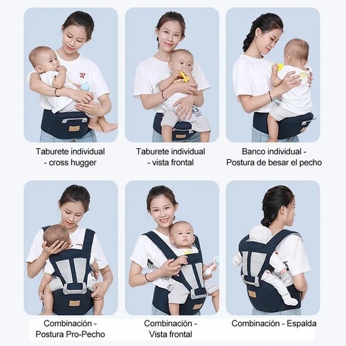 Silla Porta Bebe Mochila Ergonómica 4 En 1 Burke Deng01 - Imagen 12