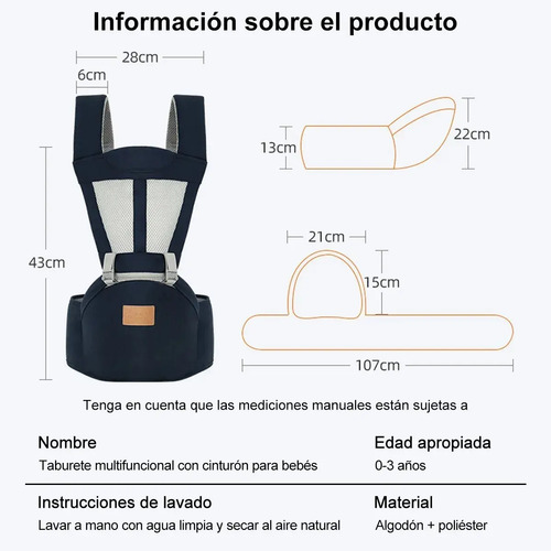 Silla Porta Bebe Mochila Ergonómica 4 En 1 Burke Deng01 - Imagen 2