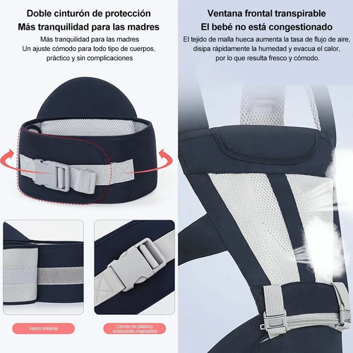 Silla Porta Bebe Mochila Ergonómica 4 En 1 Burke Deng01 - Imagen 16