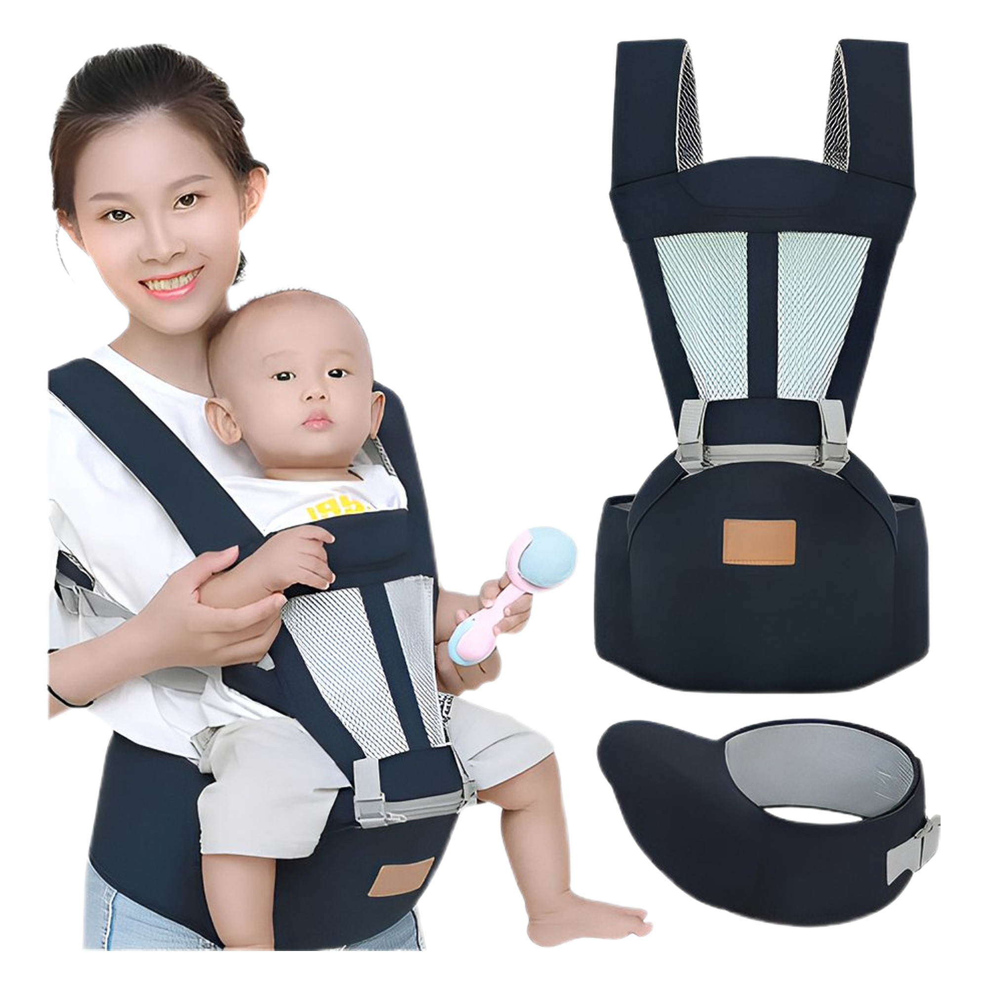 Silla Porta Bebe Mochila Ergonómica 4 En 1 Burke Deng01
