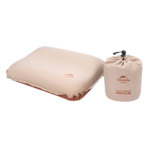 Almohada Autoinflable Espuma Camping Naturehike Beige