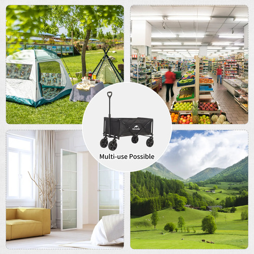 Carro Plegable Multiuso Camping Playa Jardin Naturehike Negro - Imagen 9